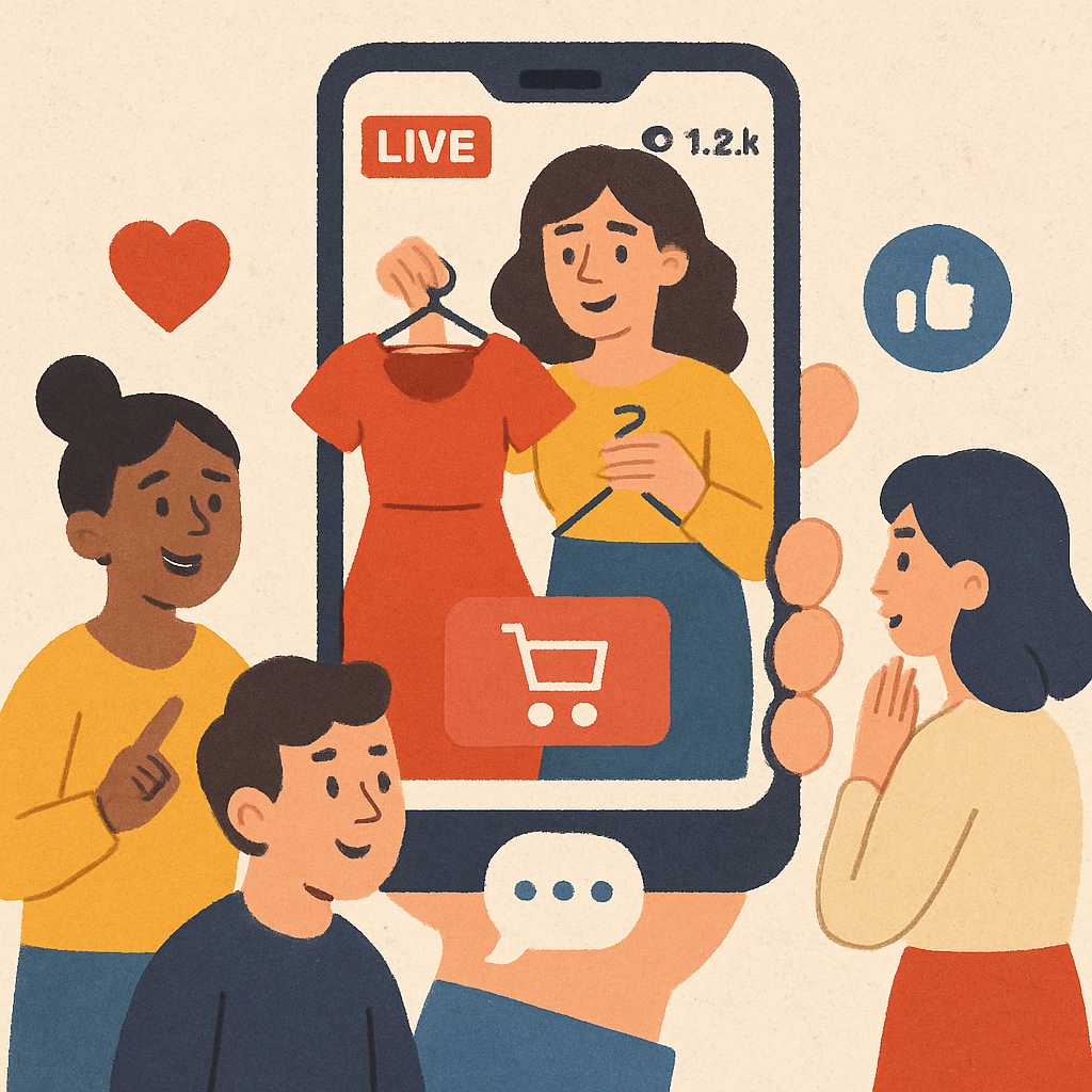 Engagement des spectateurs lors d'un live shopping