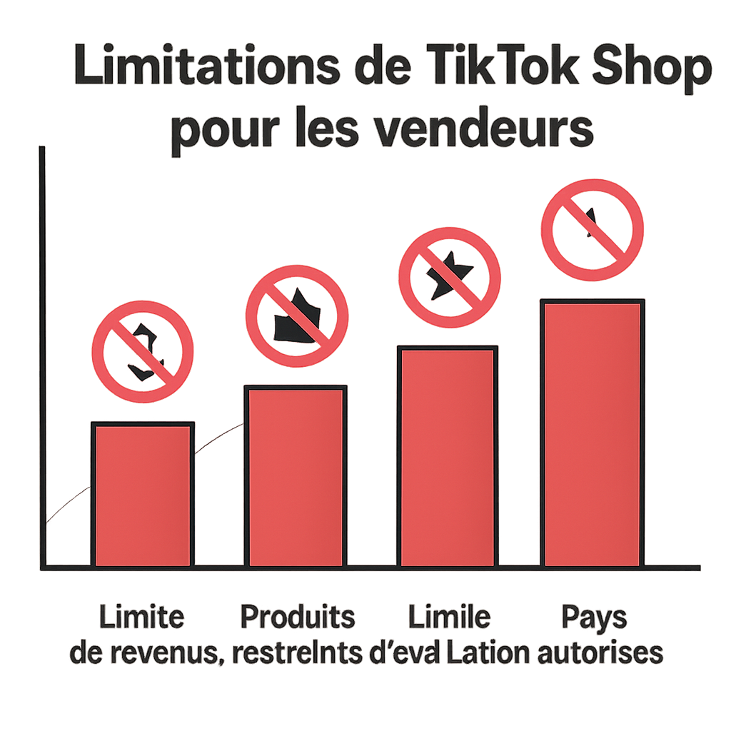 Image montrant un graphique des limitations de TikTok Shop pour les vendeurs