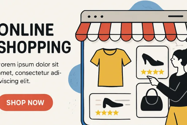 Image représentant une boutique en ligne moderne et dynamique