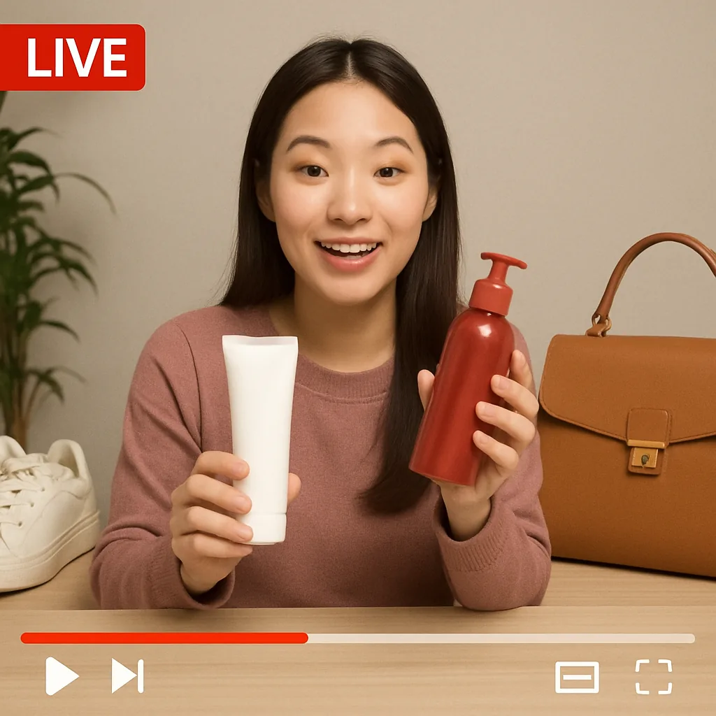 Diffusion d'un événement de live shopping avec présentation de produits